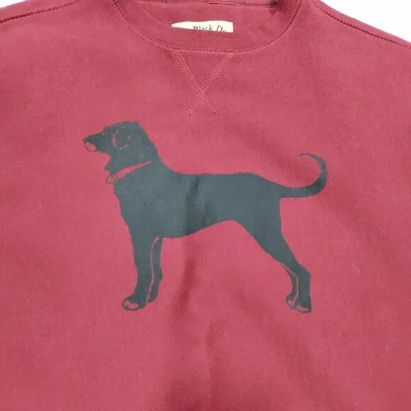 NWT The Black Dogs Mens XS Classic Heavyweight Crew Neck Graphic Sweatshirt Burg - Picture 3 of 13